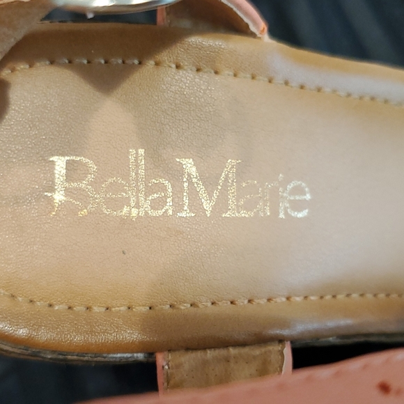 Belle Marie Coral Rhinestone 4" Wedge Sandal, sz 8.5 - Picture 10 of 10